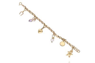 Bracciale con pendenti e pietre - Asta Preziosi Bracciale con pendenti e pietre - Asta Preziosi