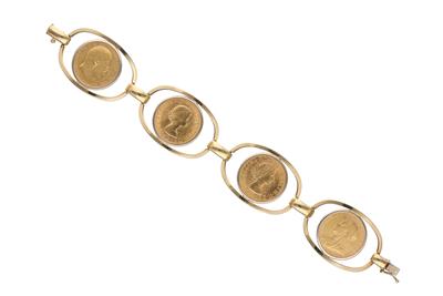 Bracciale con quattro sterline inglesi - Asta Preziosi Bracciale con quattro sterline inglesi - Asta Preziosi