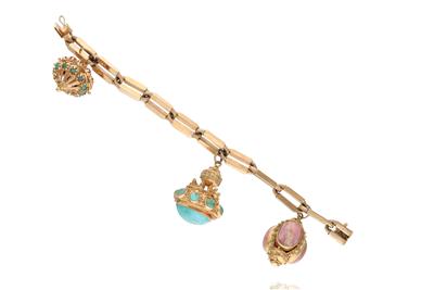 Bracciale con rodocrositi e pietre - Asta Preziosi Bracciale con rodocrositi e pietre - Asta Preziosi