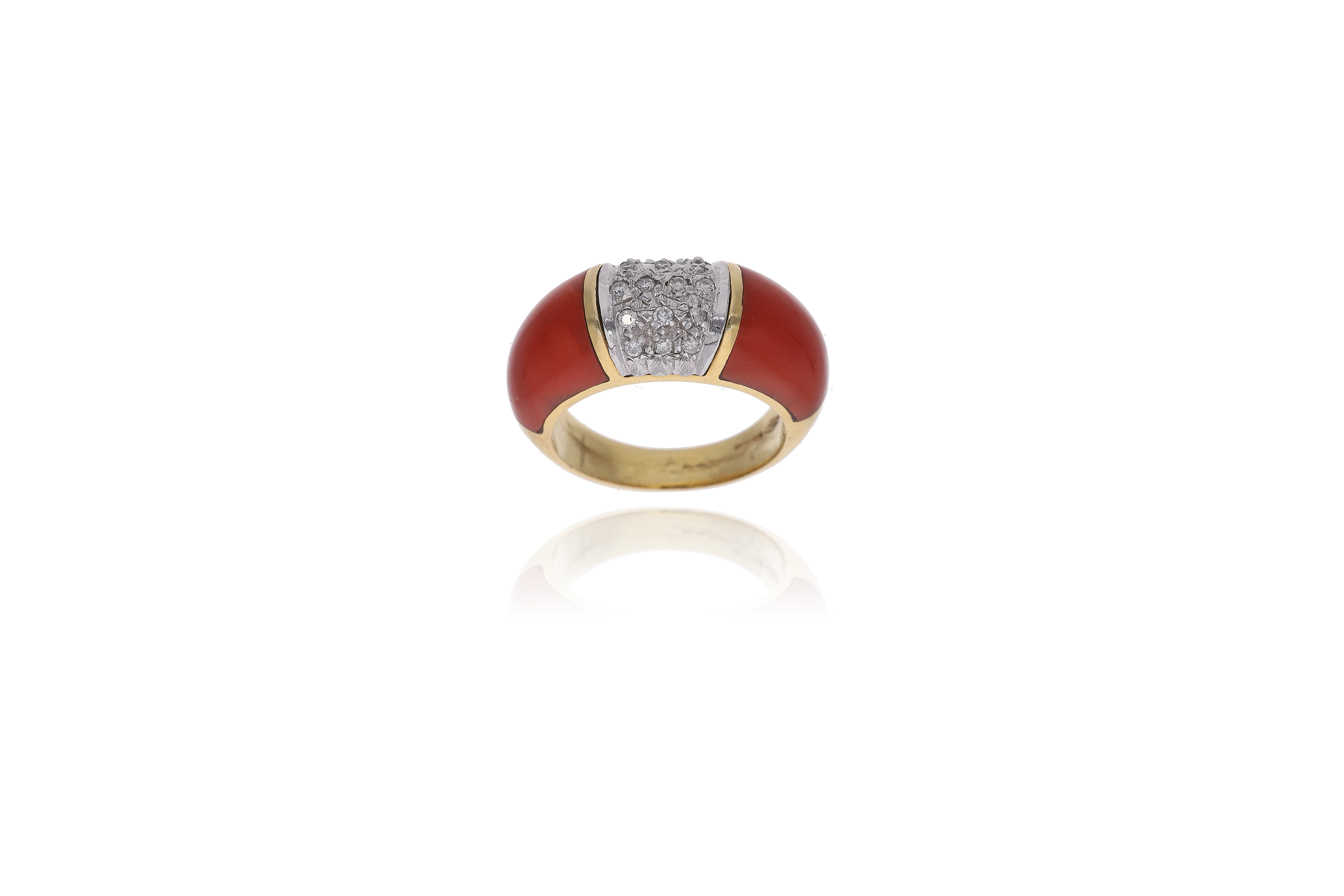 Anello con diamanti e coralli - Asta Preziosi