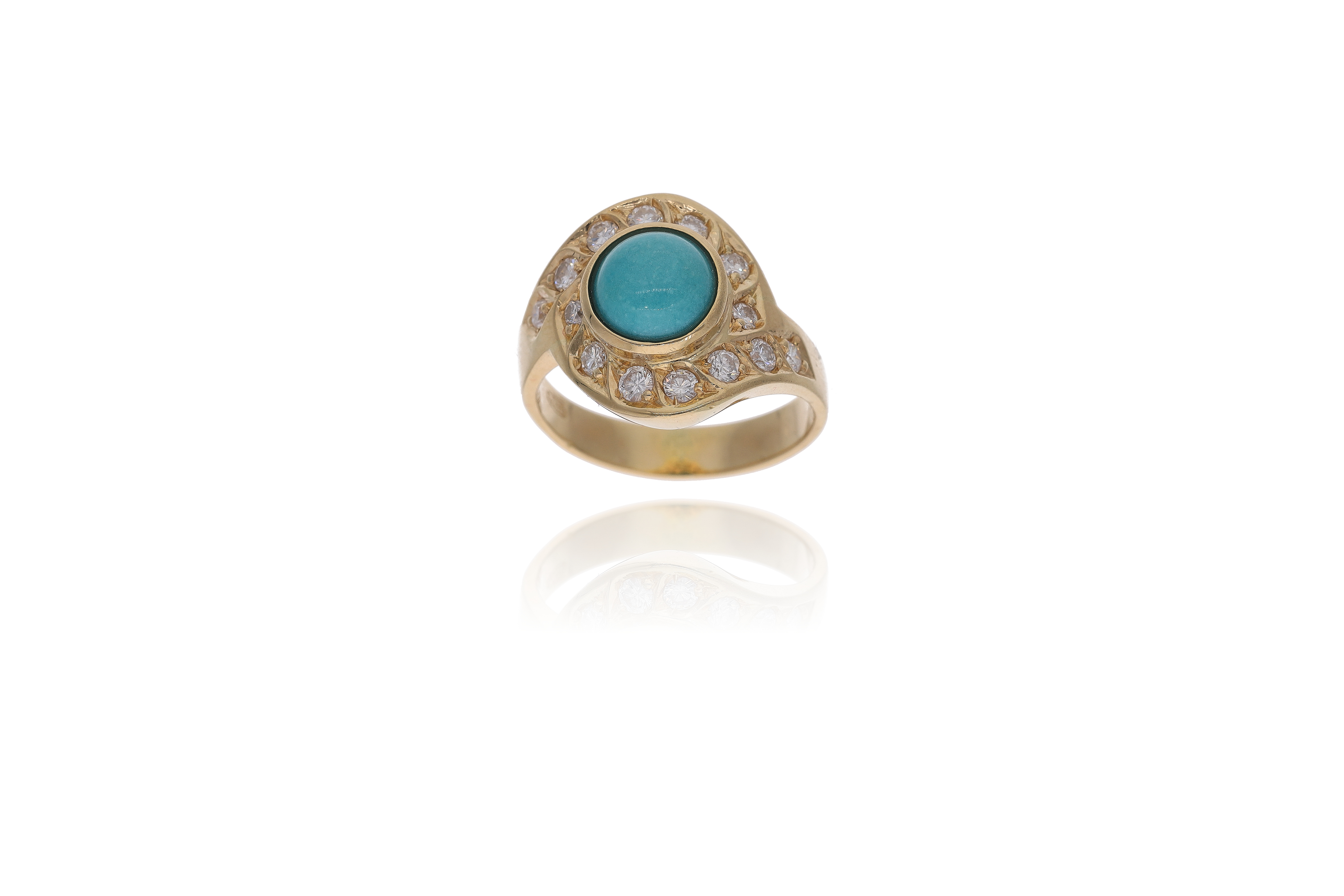 Anello con diamanti e pietra - Asta Preziosi