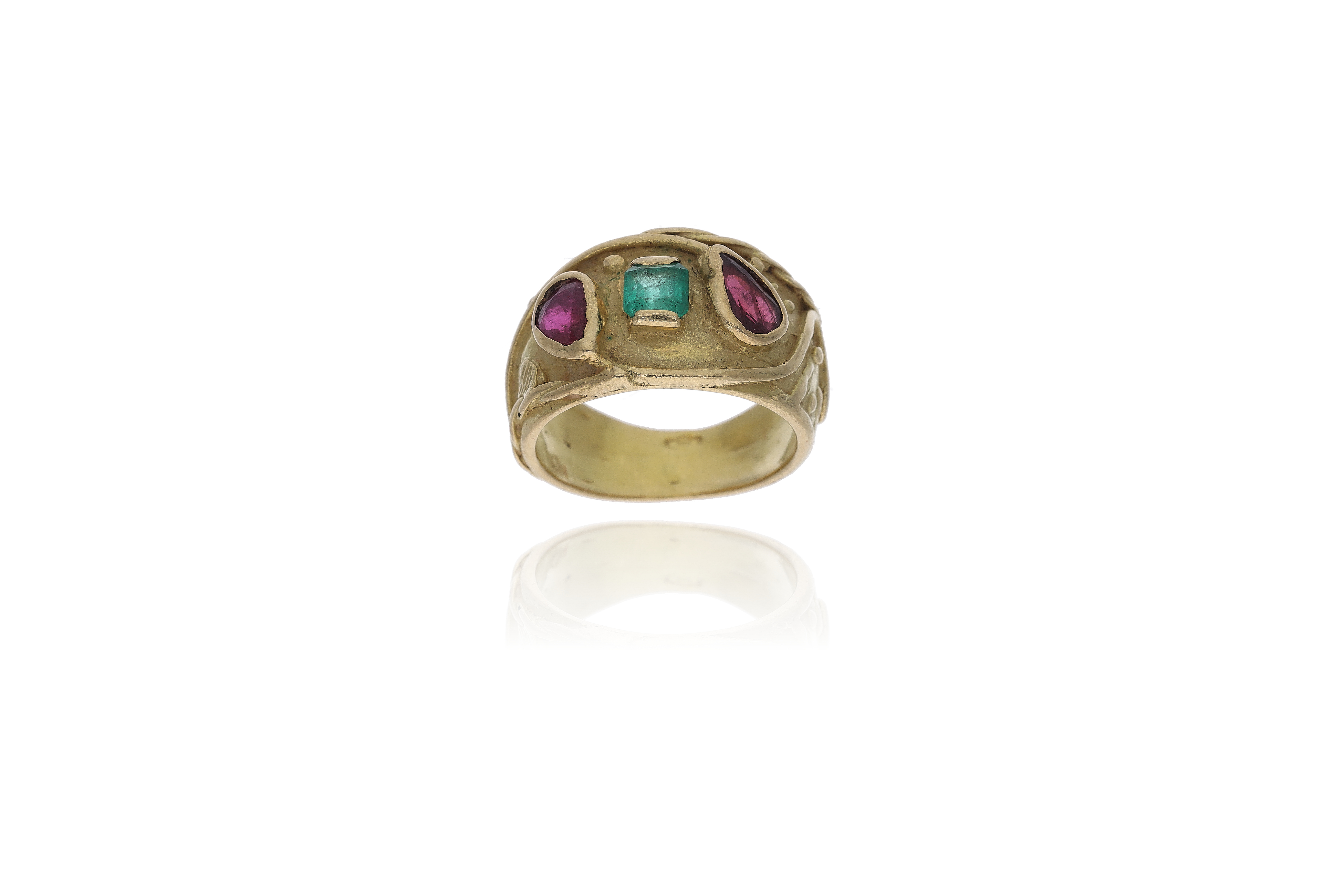 Anello con rubini e smeraldo - Asta Preziosi