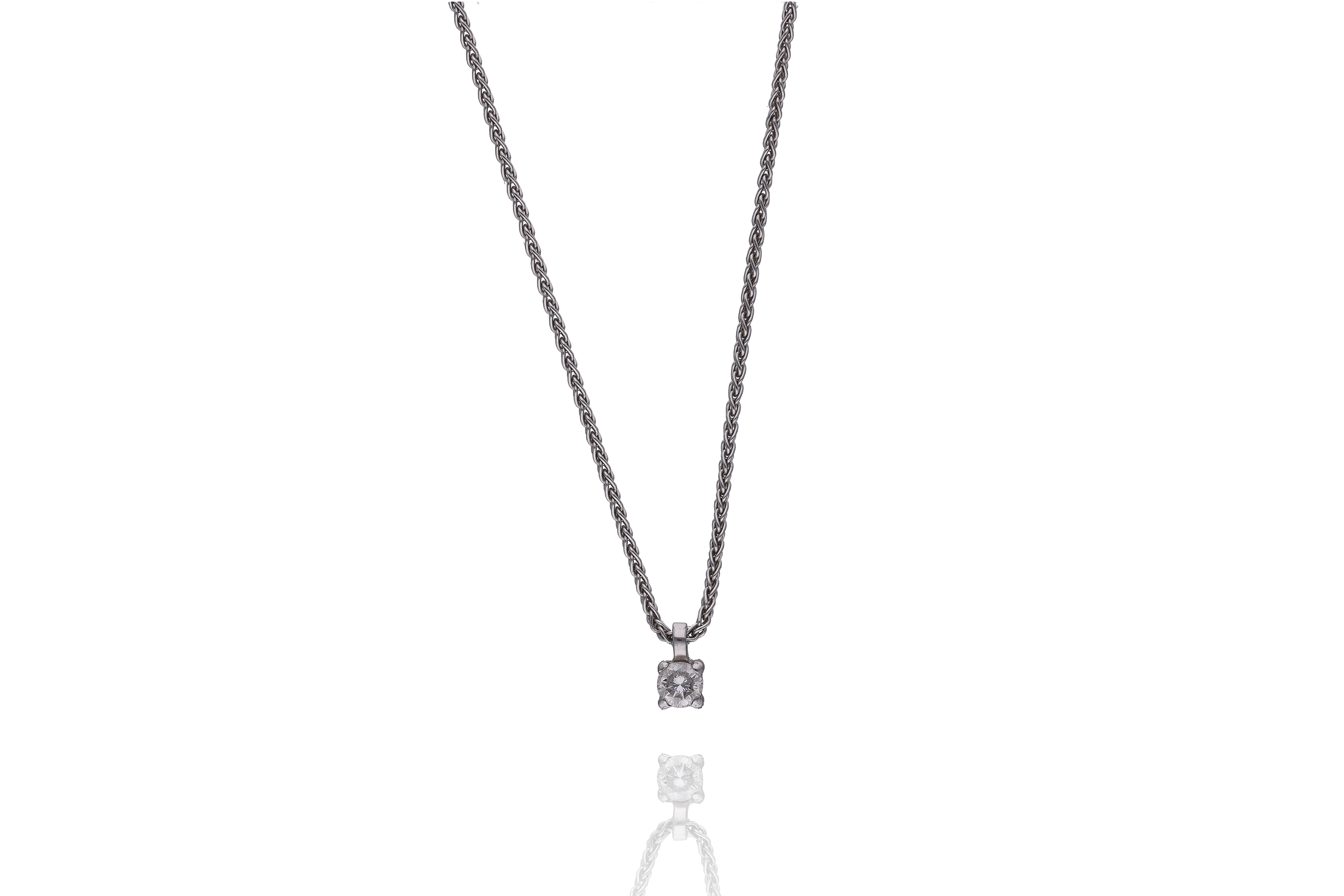 Collana con diamante - Asta Preziosi
