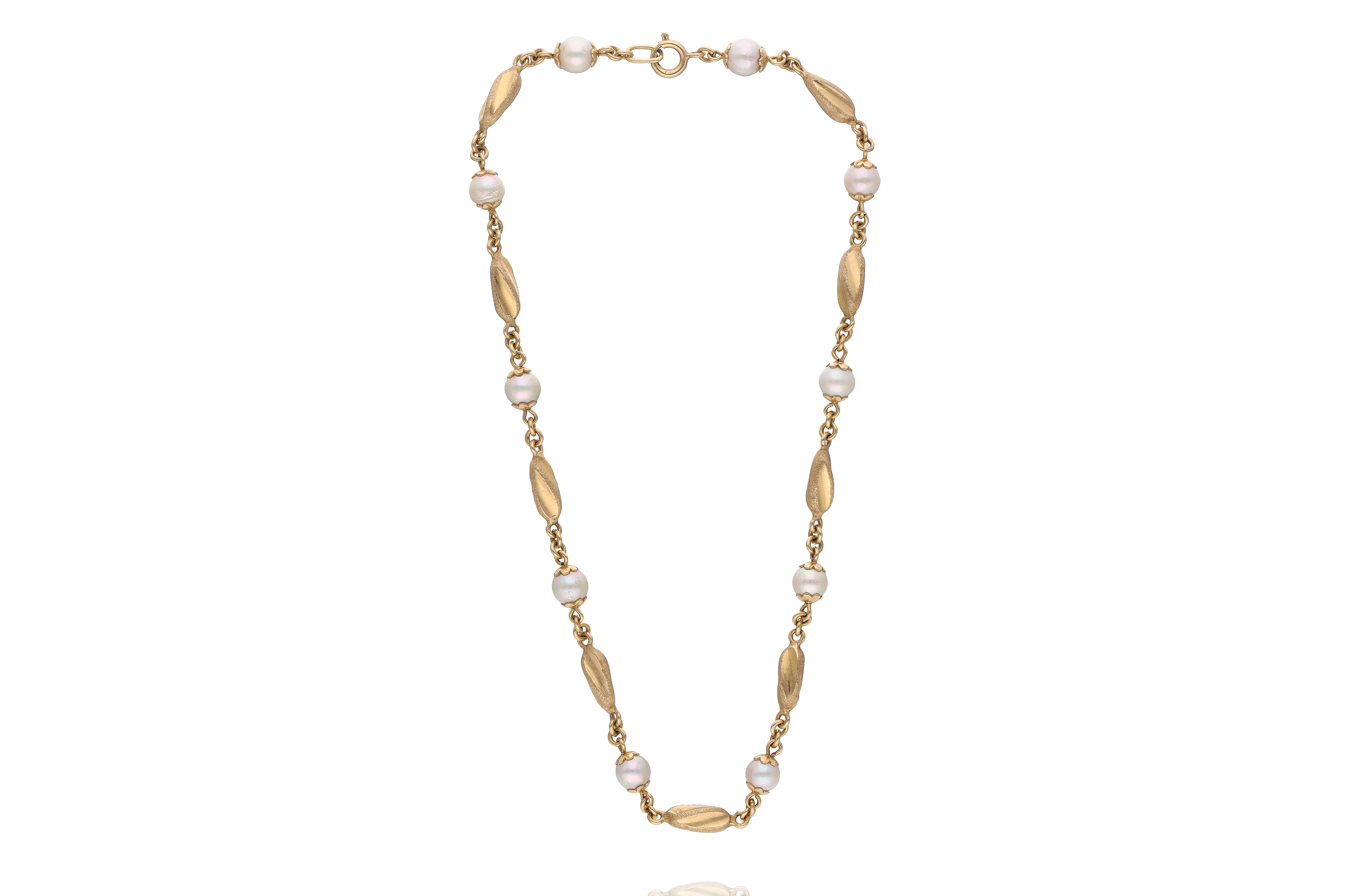 Collana con perle coltivate e oro - Asta Preziosi