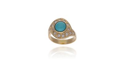 Anello con diamanti e pietra - Asta Preziosi Anello con diamanti e pietra - Asta Preziosi
