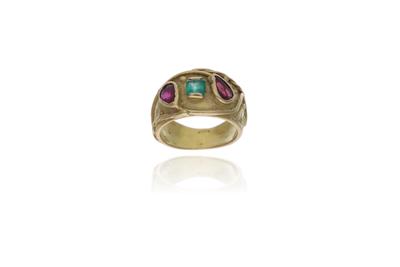Anello con rubini e smeraldo - Asta Preziosi Anello con rubini e smeraldo - Asta Preziosi