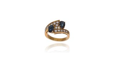 Anello con zaffiri e diamanti - Asta Preziosi Anello con zaffiri e diamanti - Asta Preziosi