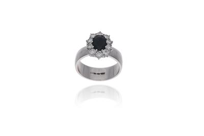 Anello con zaffiro e diamanti - Asta Preziosi Anello con zaffiro e diamanti - Asta Preziosi