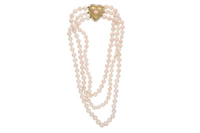 Collana con tre fili di coralli - Asta Preziosi Collana con tre fili di coralli - Asta Preziosi