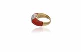 Anello con diamanti e coralli - Asta Preziosi Anello con diamanti e coralli - Asta Preziosi