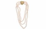 Collana con tre fili di coralli - Asta Preziosi Collana con tre fili di coralli - Asta Preziosi