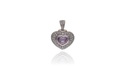 Ciondolo con zaffiro rosa e diamanti - Asta Preziosi Ciondolo con zaffiro rosa e diamanti - Asta Preziosi