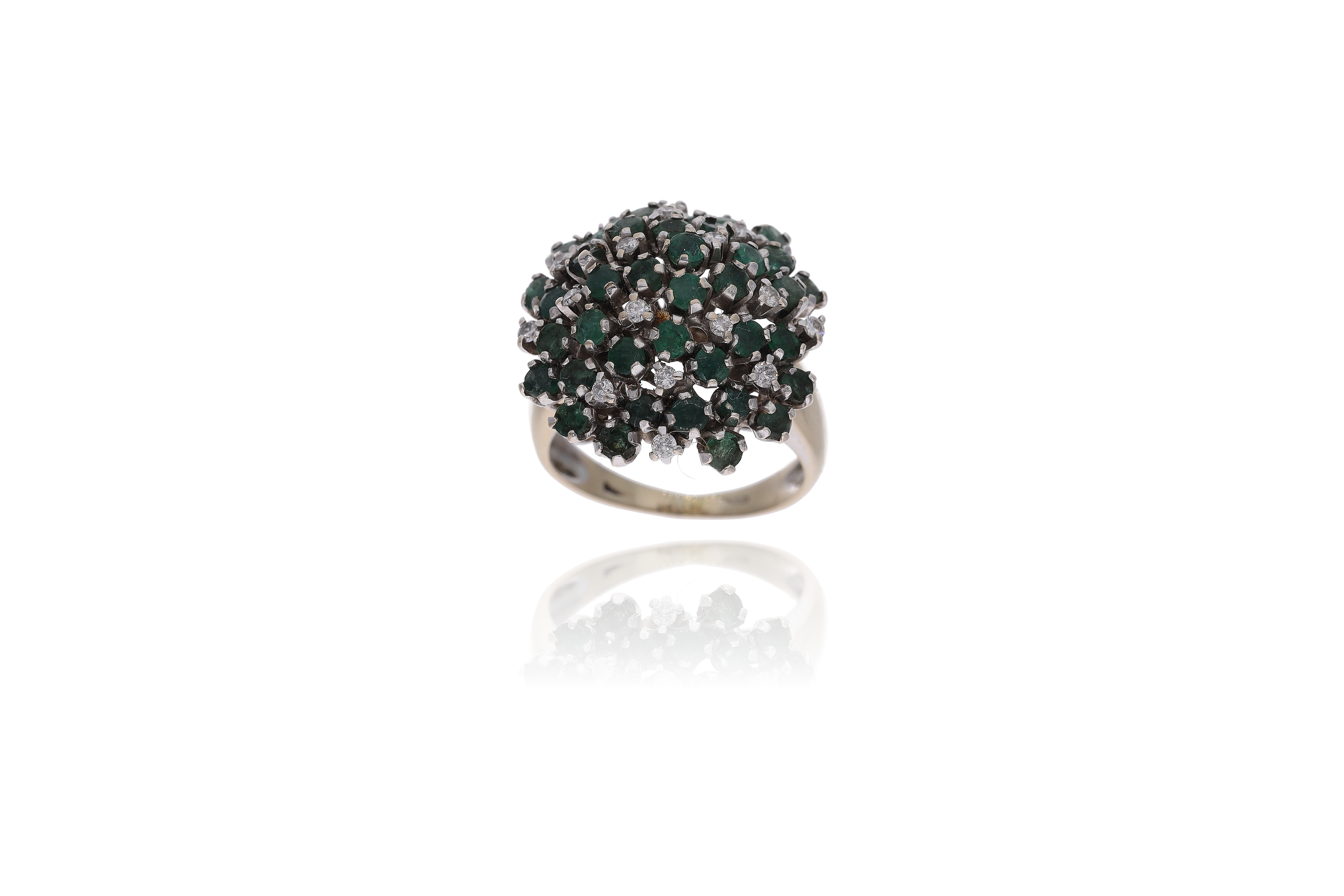 Anello con smeraldi e diamanti - Asta Preziosi