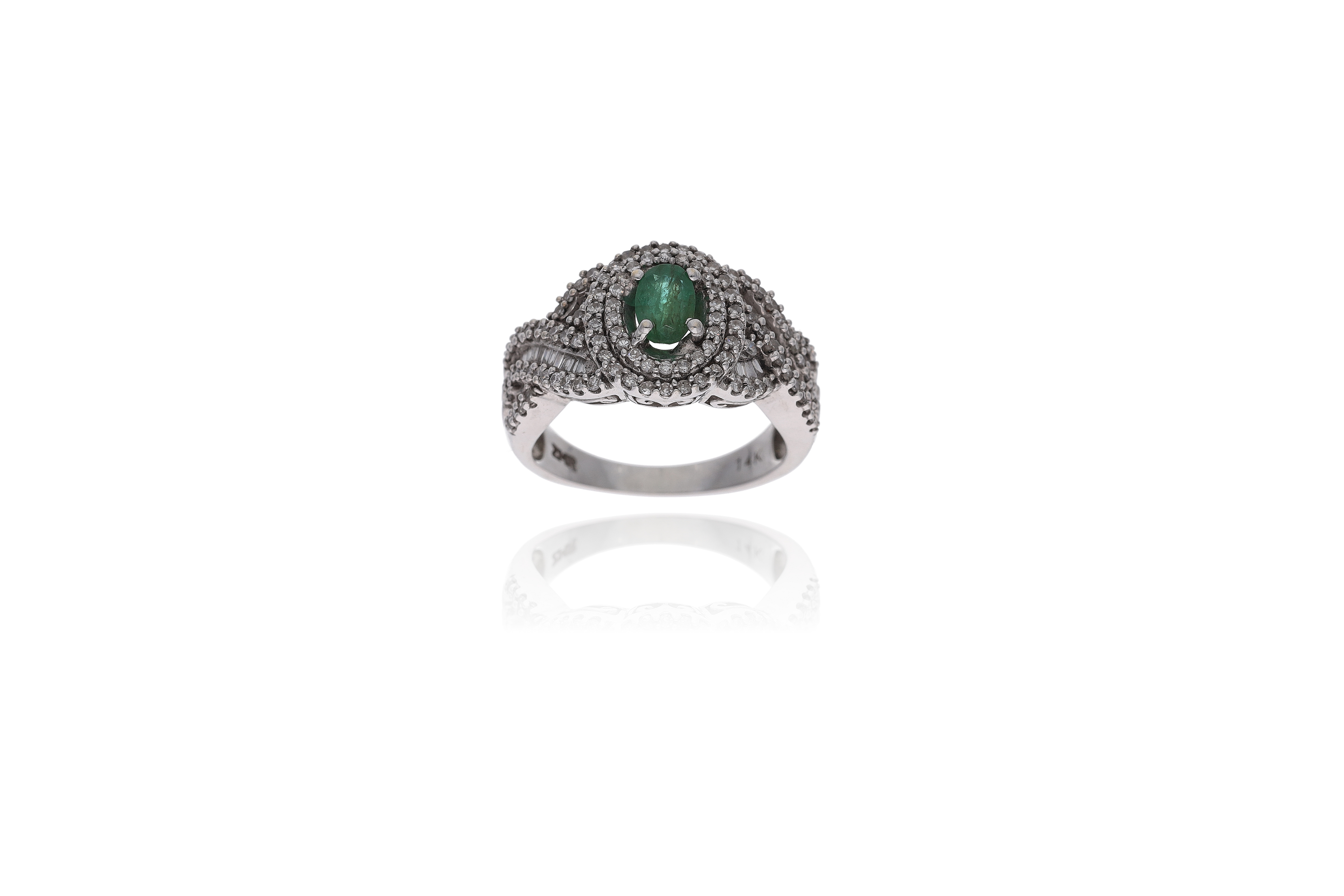 Anello con smeraldo e diamanti - Asta Preziosi
