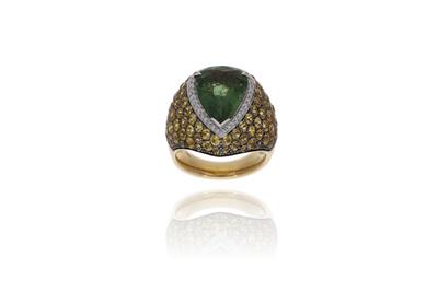 Anello con diamanti e pietre - Asta Preziosi Anello con diamanti e pietre - Asta Preziosi