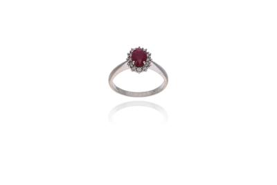 Anello con rubino e diamanti - Asta Preziosi Anello con rubino e diamanti - Asta Preziosi