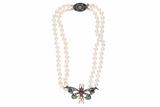 Collana di perle con rubini, zaffiri, smeraldi e diamanti - Asta Preziosi Collana di perle con rubini, zaffiri, smeraldi e diamanti - Asta Preziosi