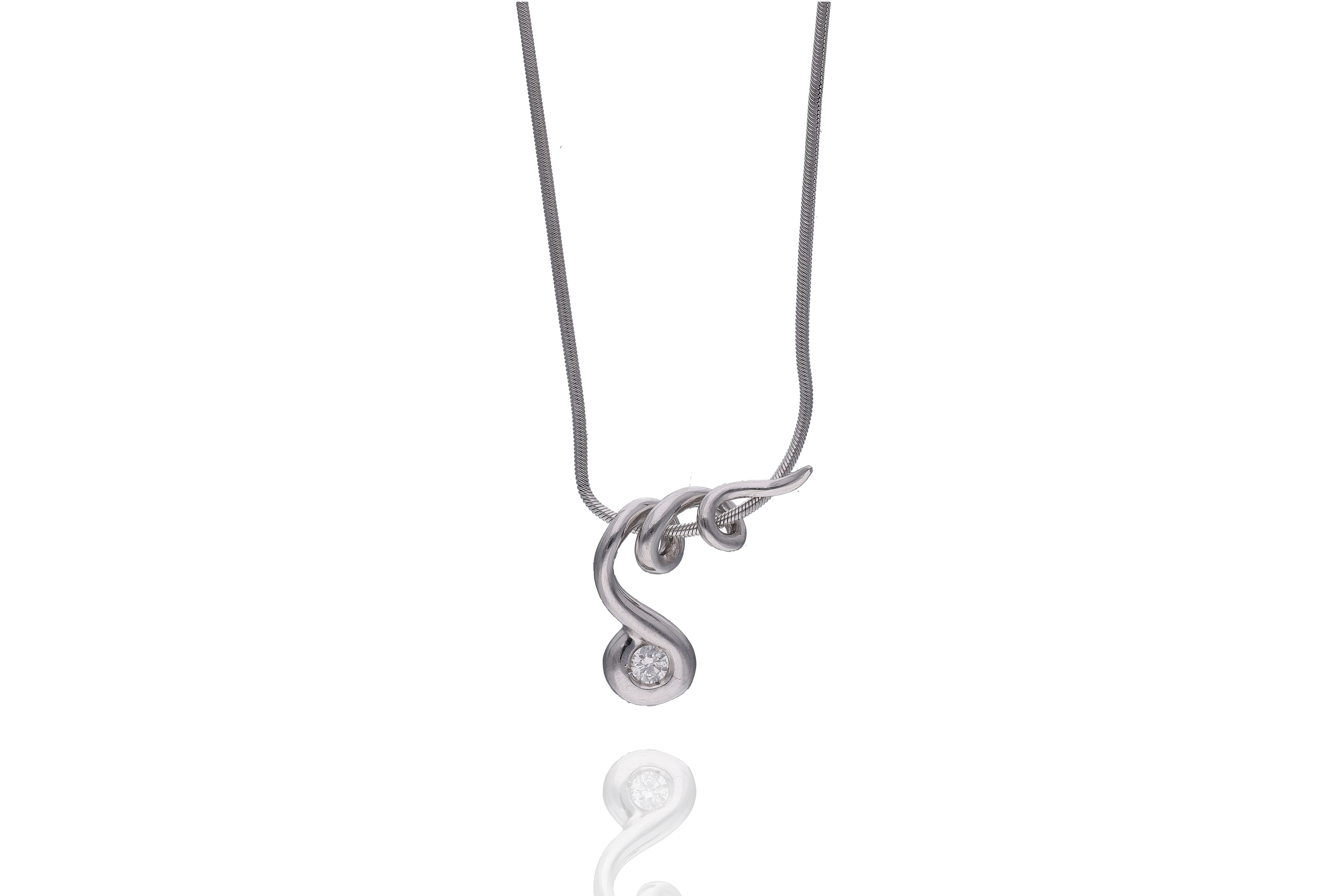 Collana con ciondolo con diamante - Asta Preziosi