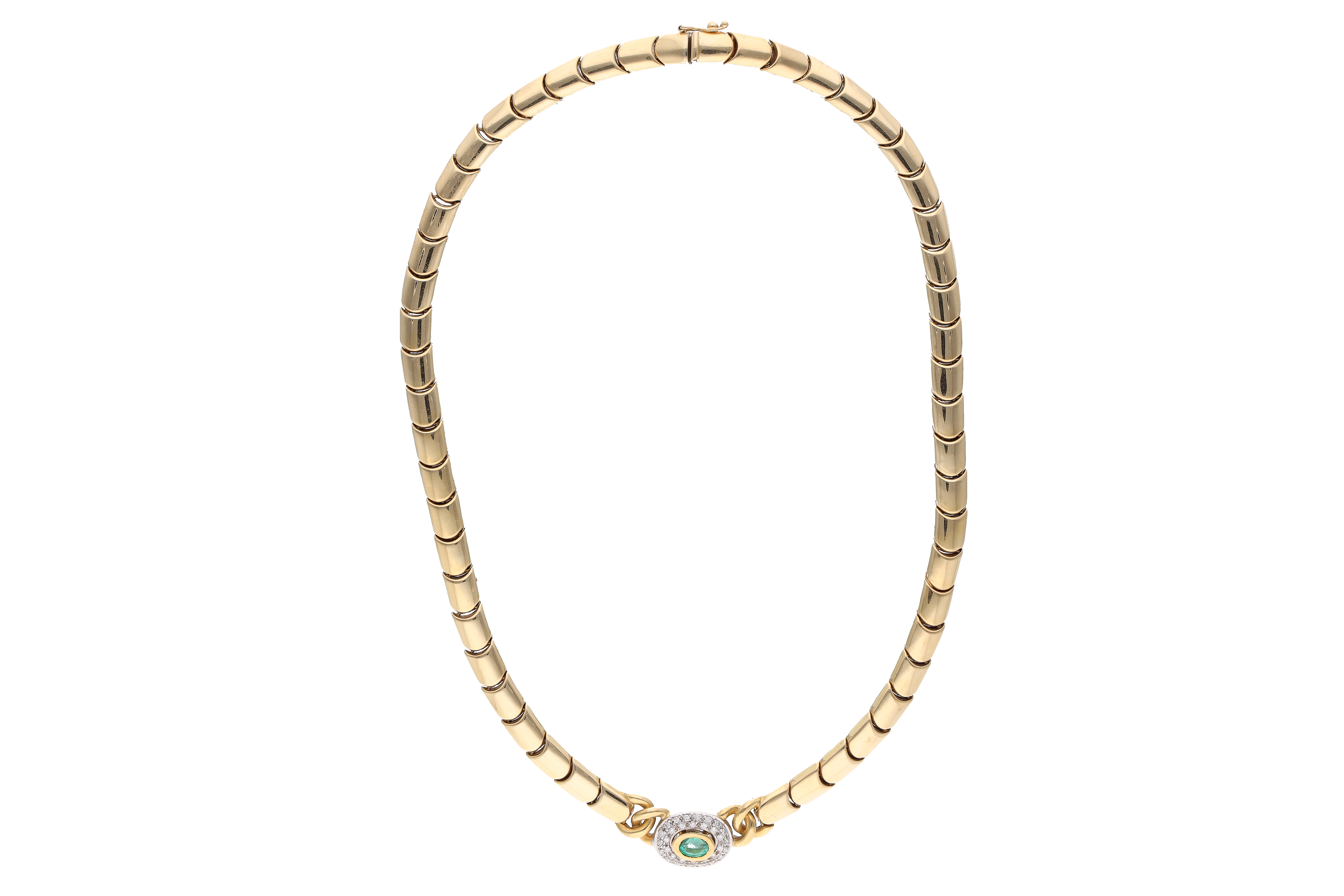 Collana con smeraldo e diamanti - Asta Preziosi