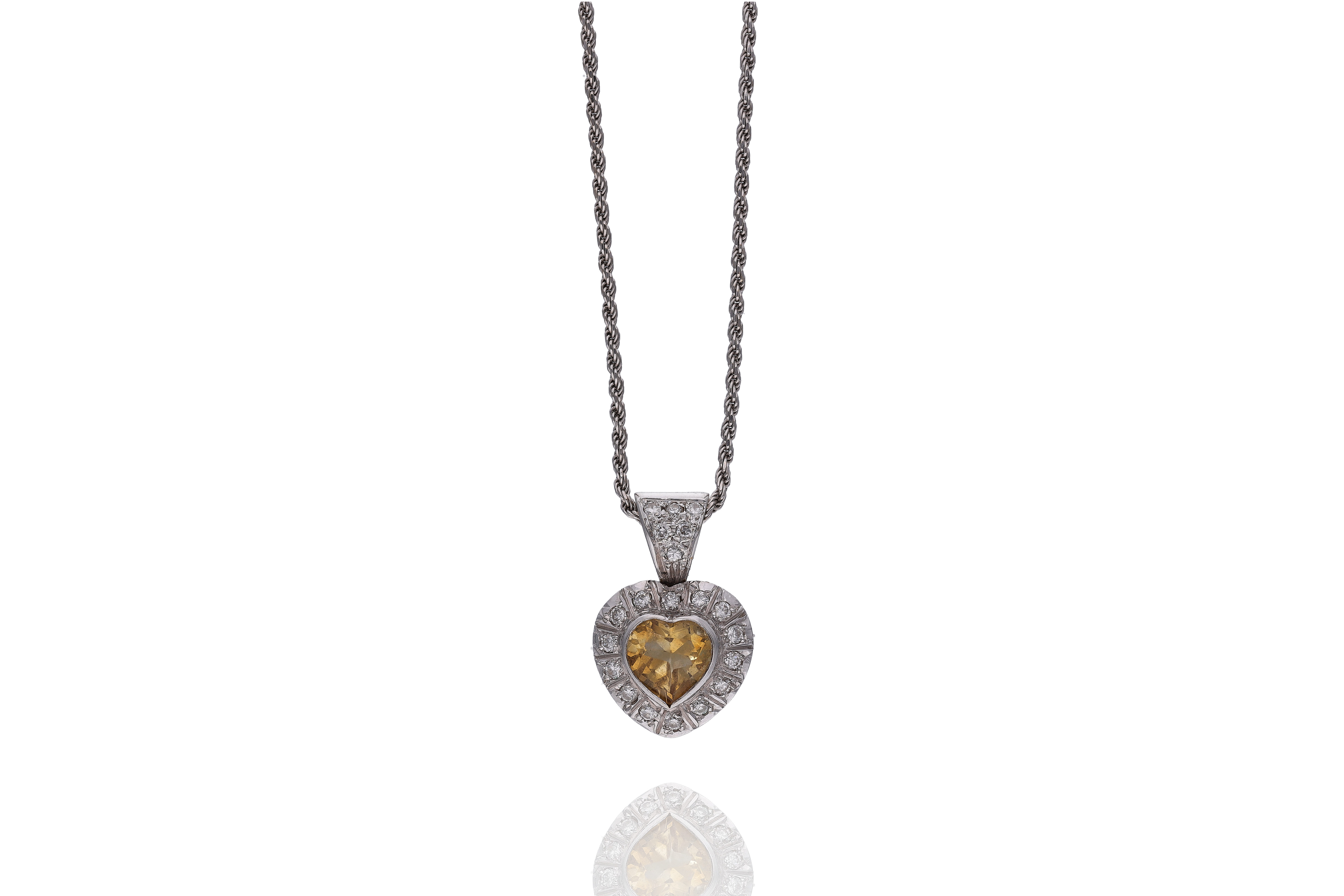 Collana e ciondolo con diamanti e quarzo - Asta Preziosi