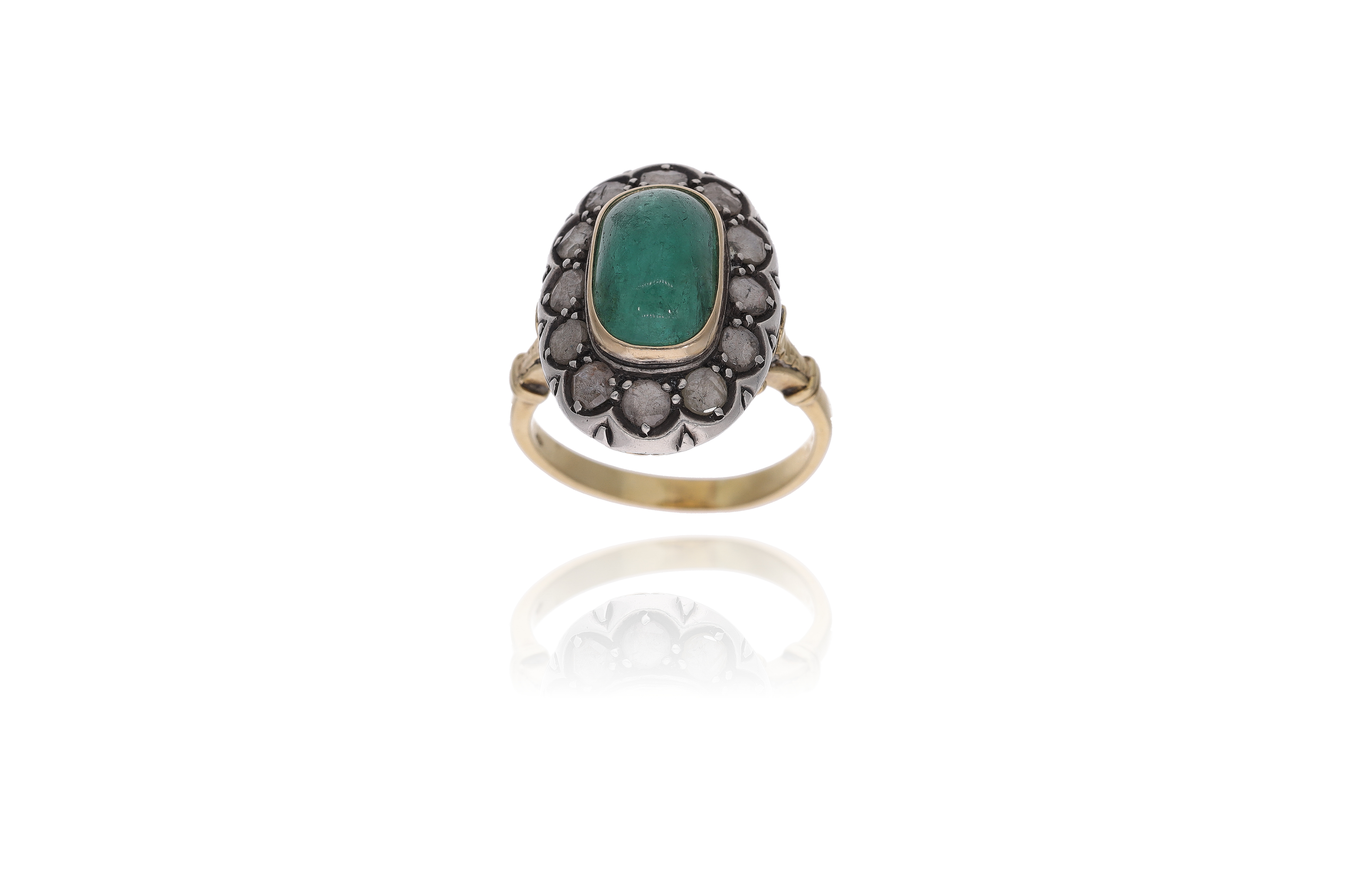 Anello con smeraldo e diamanti - Asta Preziosi