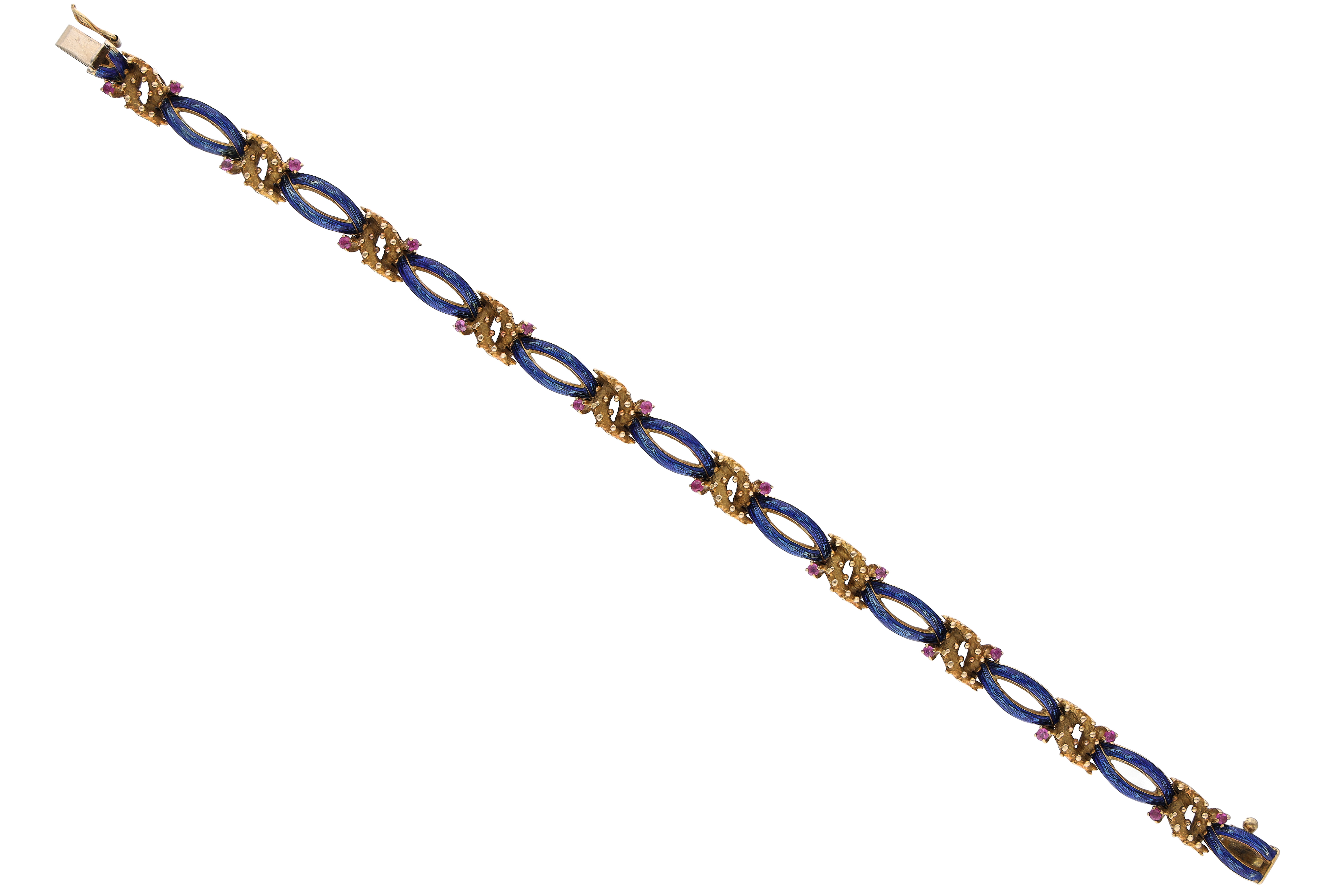 Bracciale con rubini e smalti - Asta Preziosi