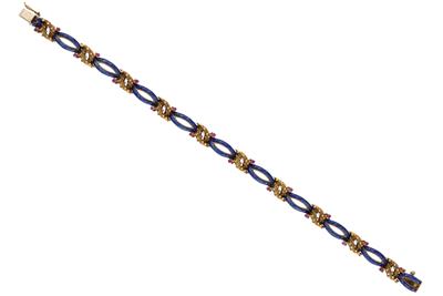 Bracciale con rubini e smalti - Asta Preziosi Bracciale con rubini e smalti - Asta Preziosi