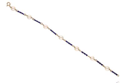 Bracciale con smalti e perle - Asta Preziosi Bracciale con smalti e perle - Asta Preziosi