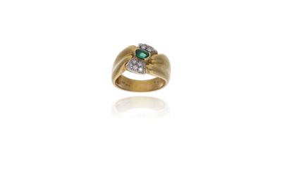 Damiani, anello con diamanti e smeraldo - Asta Preziosi Damiani, anello con diamanti e smeraldo - Asta Preziosi