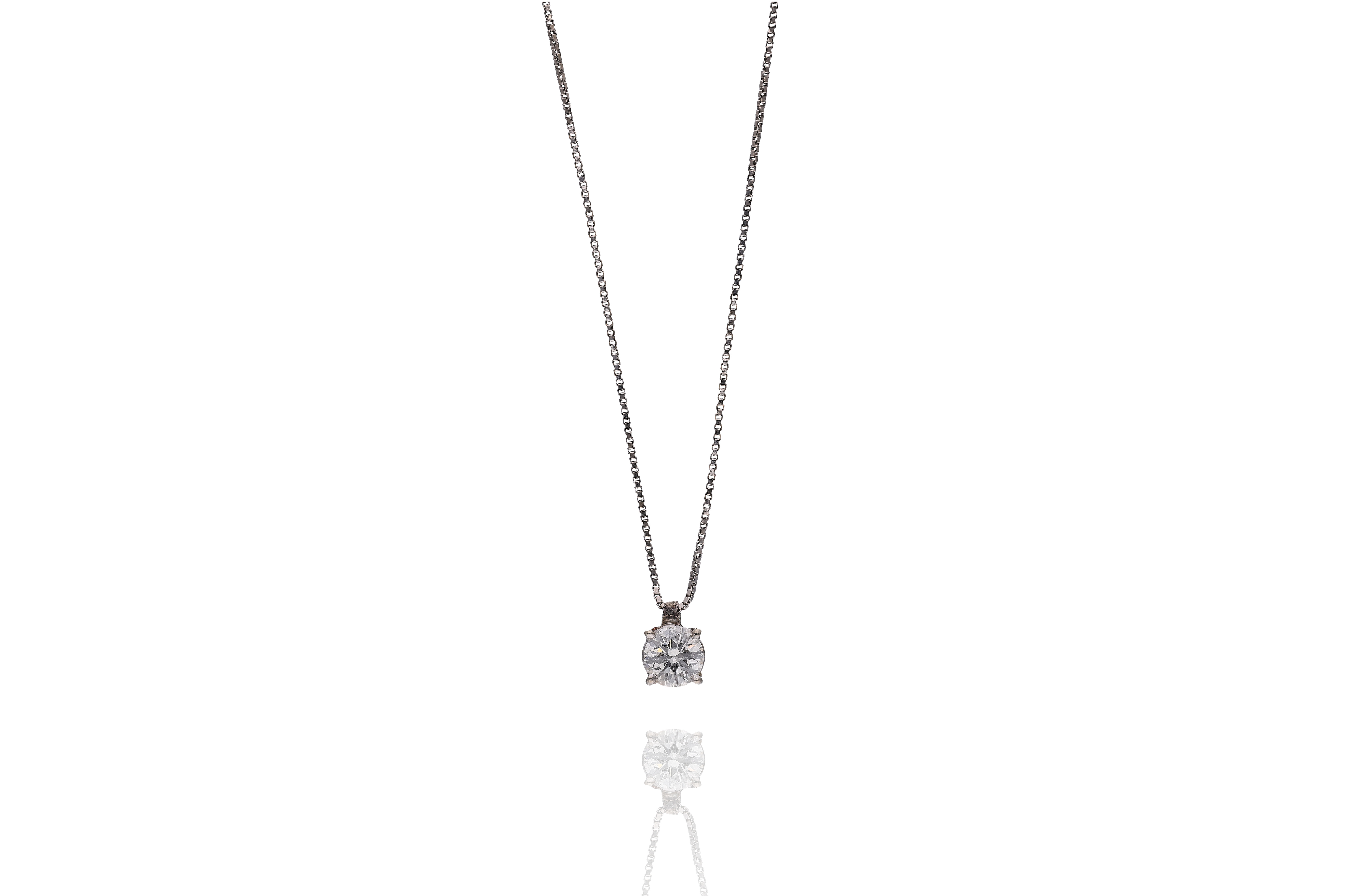 Collana con diamante - Asta Preziosi