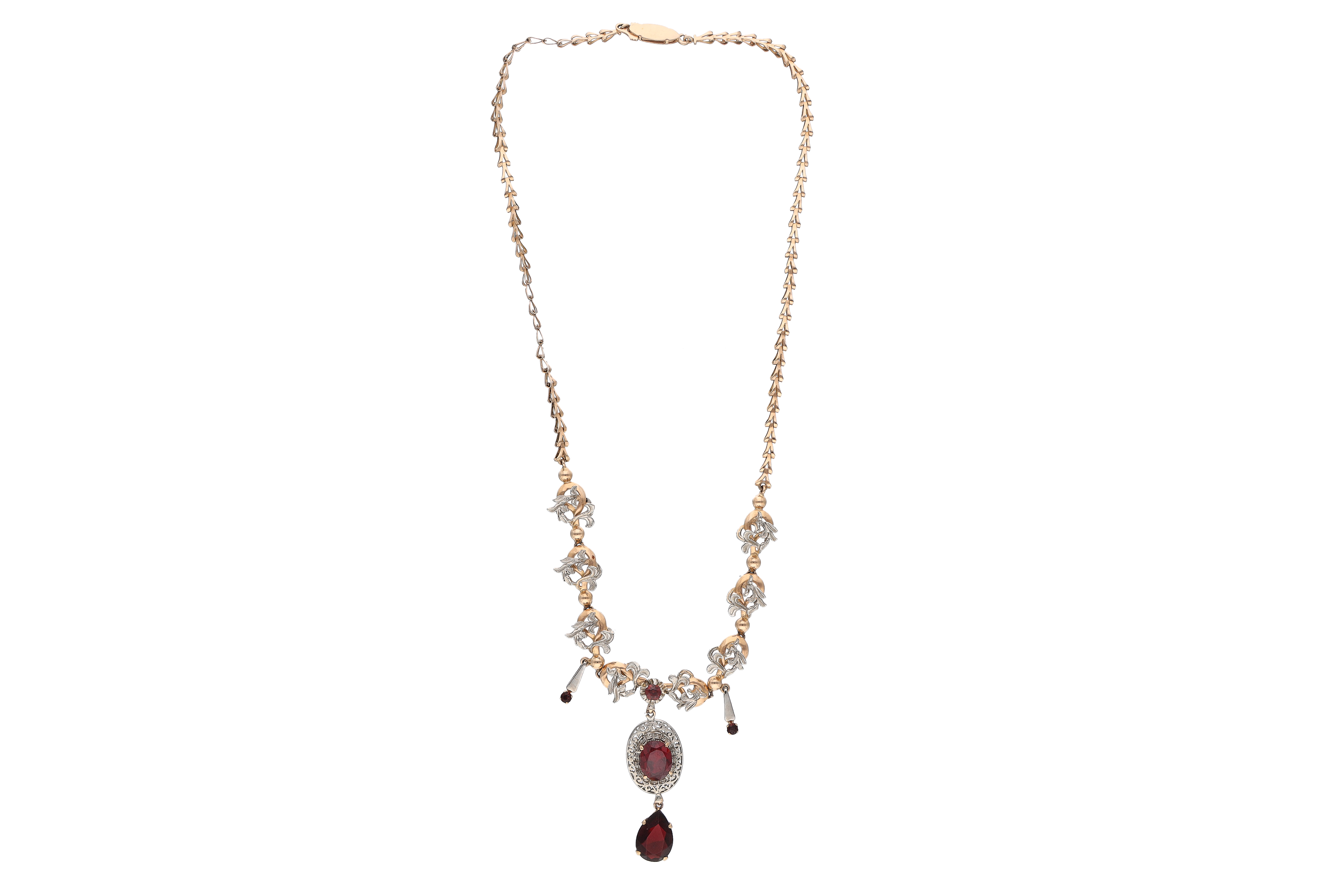Collana con granato pietre - Asta Preziosi