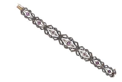 Bracciale con zaffiri rosa e diamanti - Asta Preziosi Bracciale con zaffiri rosa e diamanti - Asta Preziosi