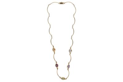 Collana con acquamarina, peridoto, quarzo giallo e granato - Asta Preziosi Collana con acquamarina, peridoto, quarzo giallo e granato - Asta Preziosi