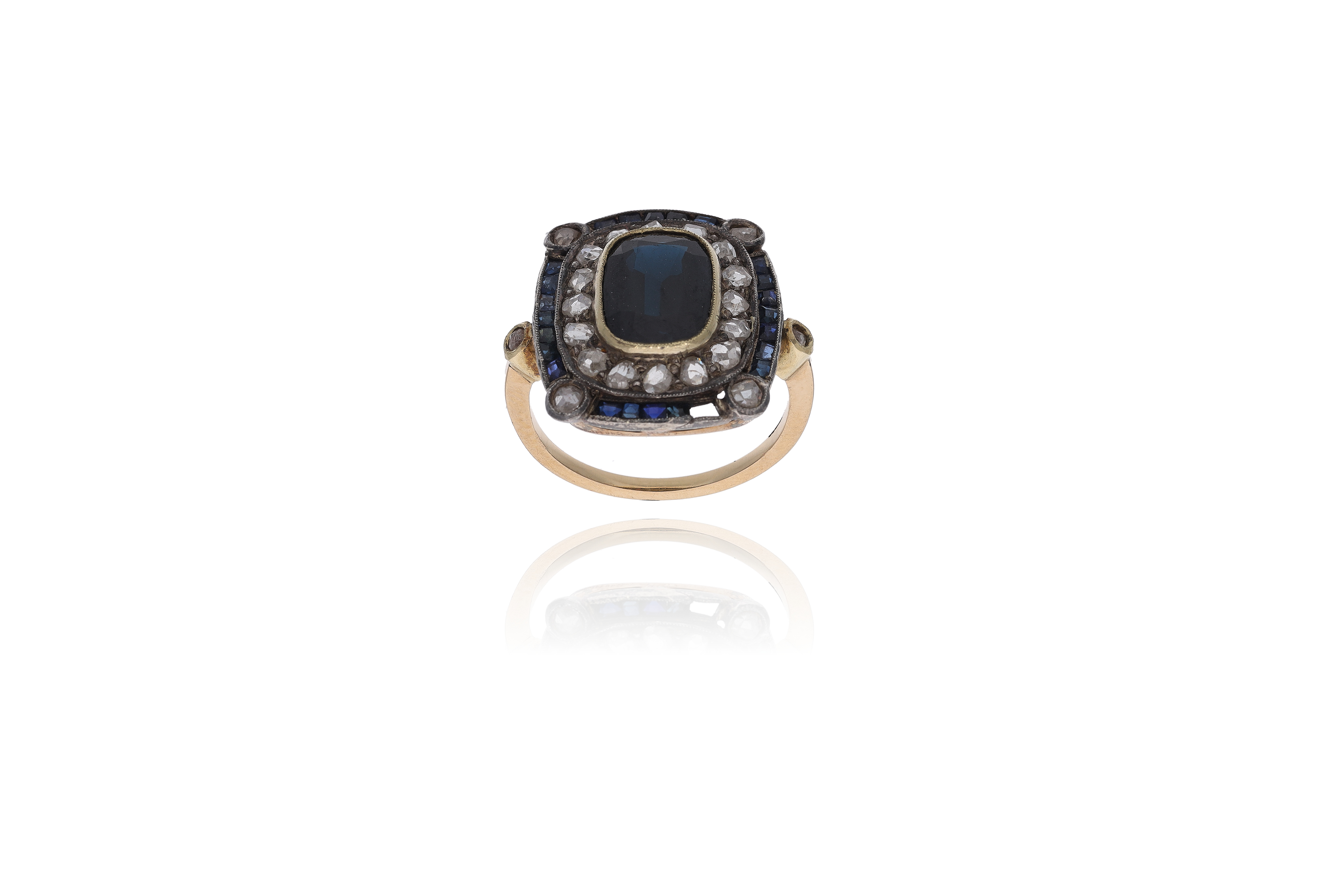 Anello con zaffiri e diamanti - Asta Preziosi