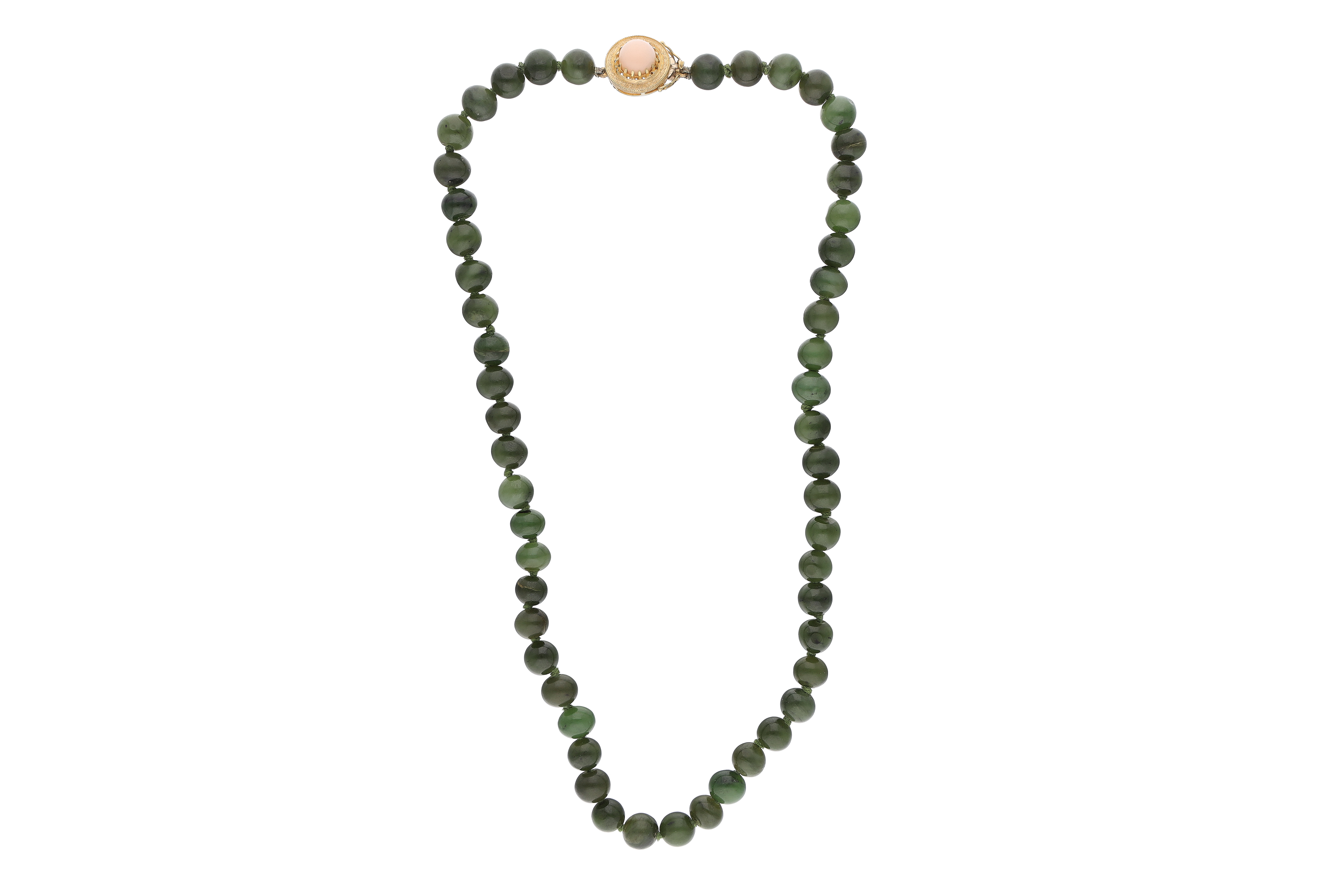 Collana di giada nefrite trattata - Asta Preziosi