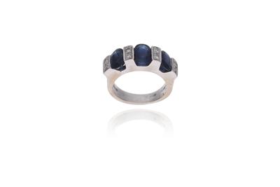 Anello con diamanti e zaffiri - Asta Preziosi Anello con diamanti e zaffiri - Asta Preziosi