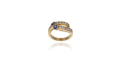 Anello con diamanti e zaffiri - Asta Preziosi Anello con diamanti e zaffiri - Asta Preziosi