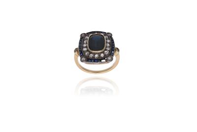 Anello con zaffiri e diamanti - Asta Preziosi Anello con zaffiri e diamanti - Asta Preziosi