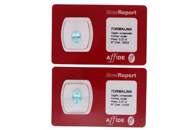 Coppia di tormaline azzurre - Asta Preziosi Coppia di tormaline azzurre - Asta Preziosi