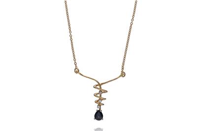 Collana con diamanti e zaffiro - Asta Preziosi Collana con diamanti e zaffiro - Asta Preziosi