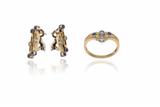 Parure orecchini, anello e collana con diamanti e pietre - Asta Preziosi Parure orecchini, anello e collana con diamanti e pietre - Asta Preziosi