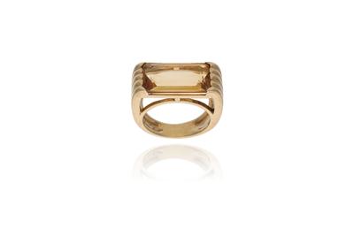 Anello con quarzo giallo - Asta Preziosi
