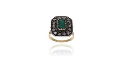 Anello con smeraldo e diamanti - Asta Preziosi Anello con smeraldo e diamanti - Asta Preziosi