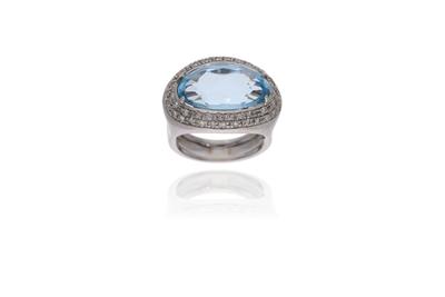 Anello con topazio e diamanti - Asta Preziosi Anello con topazio e diamanti - Asta Preziosi