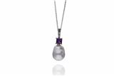 Collana e pendente con perla, ametista e diamanti - Asta Preziosi Collana e pendente con perla, ametista e diamanti - Asta Preziosi