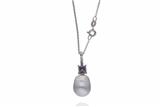 Collana e pendente con perla, ametista e diamanti - Asta Preziosi Collana e pendente con perla, ametista e diamanti - Asta Preziosi