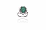 Anello con smeraldo e diamanti - Asta Preziosi Anello con smeraldo e diamanti - Asta Preziosi