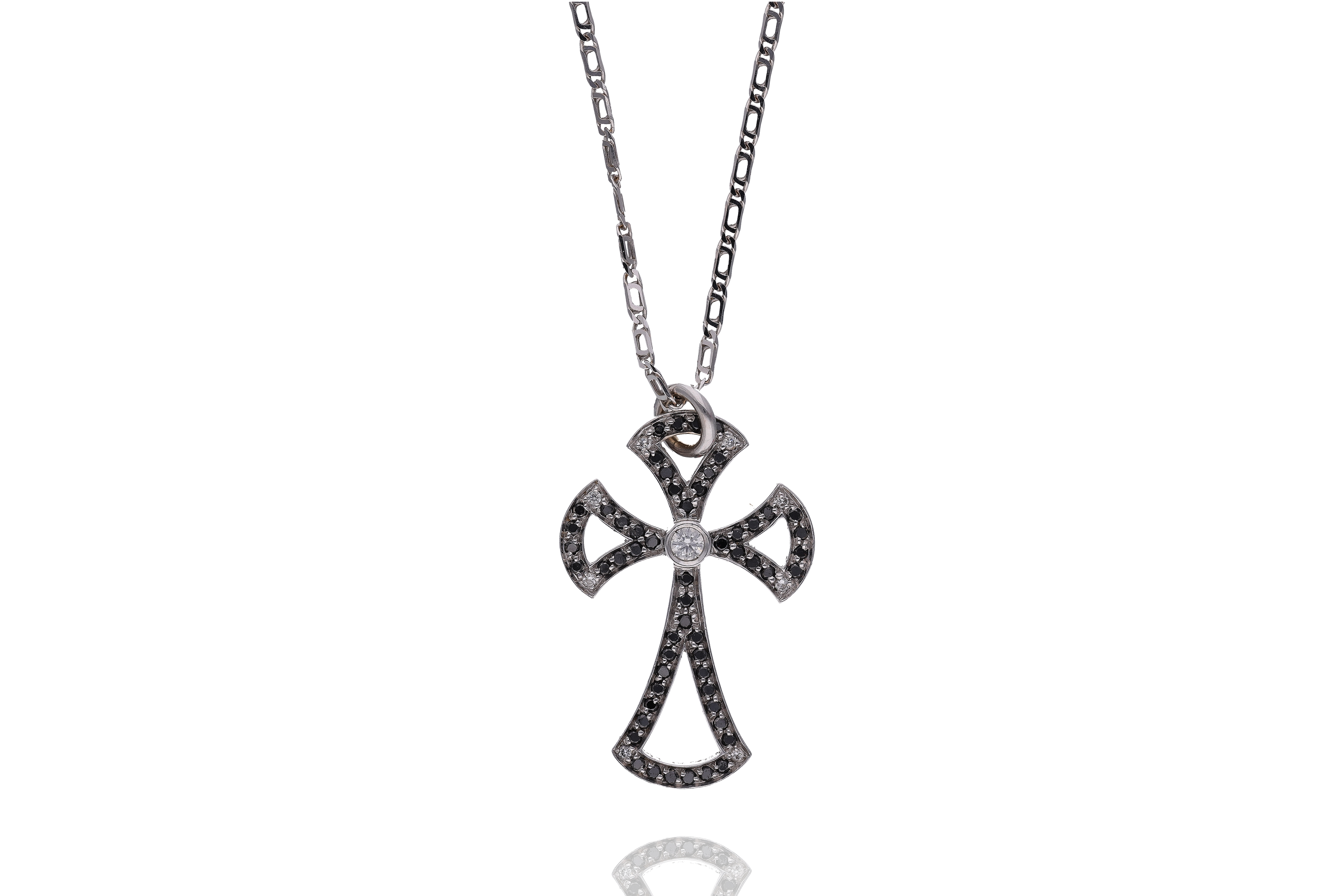 Collana con diamanti, diamanti neri e pietre - Asta Preziosi