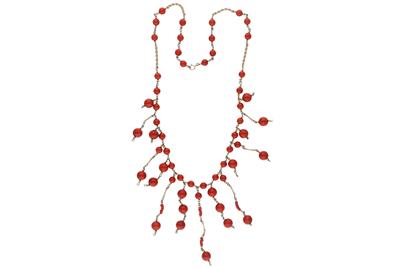 Collana con coralli e pietre - Asta Preziosi