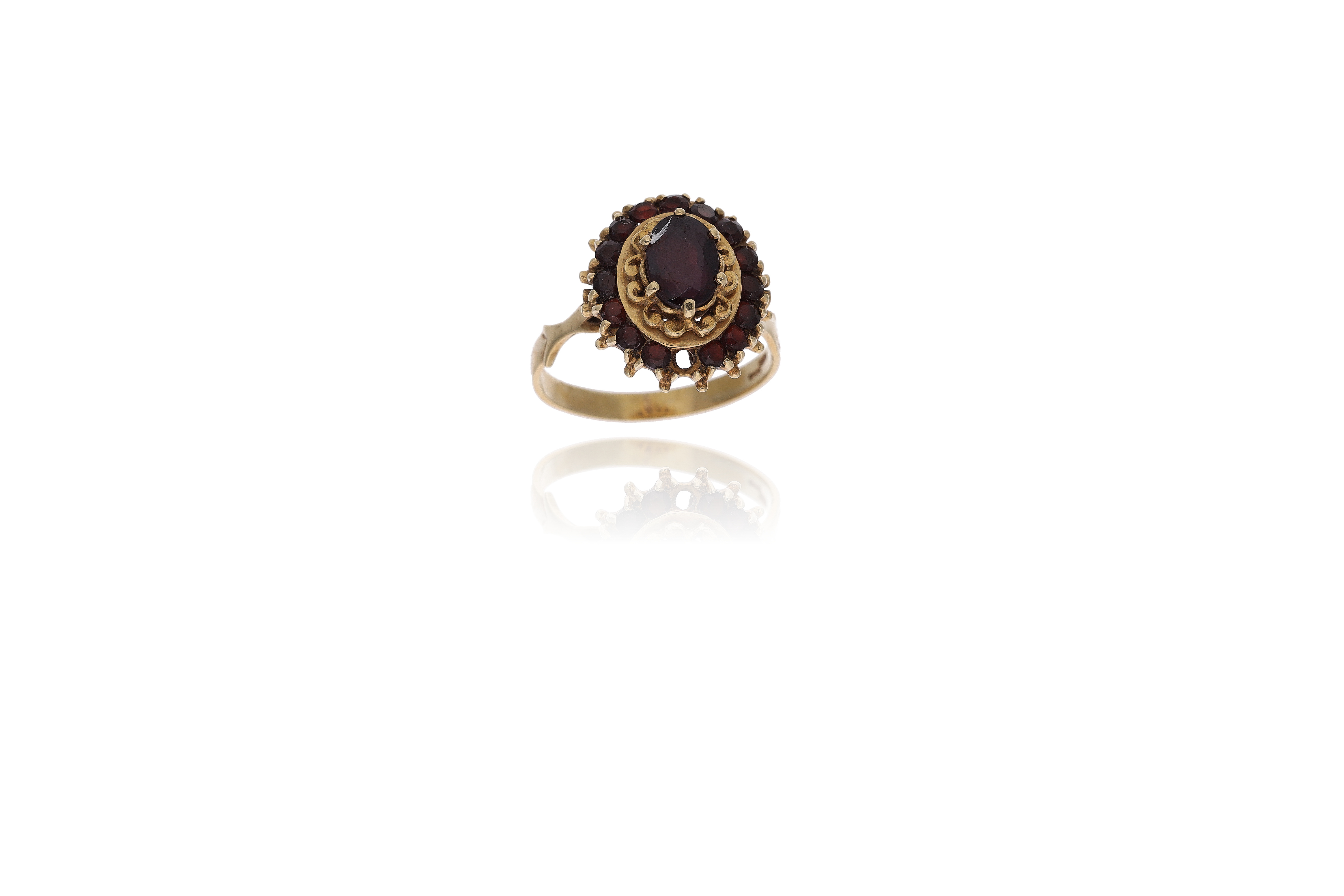 Anello con granati - Asta Preziosi